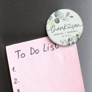 Elegant Eucalyptus Vielen Dank für Ihre Hochzeit Magnet