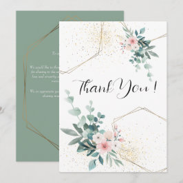 Elegant Eucalyptus Wedding Dankeschön-Karte Dankeskarte