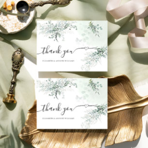 Elegant Eucalyptus Wedding Dankeskarte
