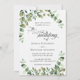 Elegant Eucalyptus Wedding Einladung