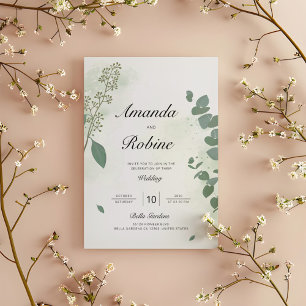 Elegant Eucalyptus Wedding Einladung