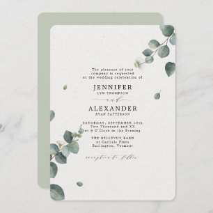 Elegant Eucalyptus Wedding Einladung