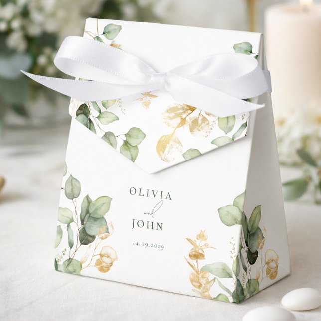 Elegant Eucalyptus Wedding Geschenkschachtel (Elegant Eucalyptus Wedding Favor Boxes)