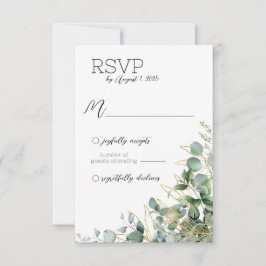 Elegant Eucalyptus Wedding RSVP Card