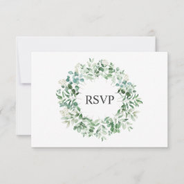 Elegant Eucalyptus wedding RSVP Card Karte