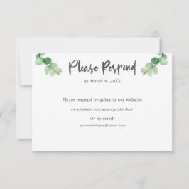Elegant Eucalyptus wedding RSVP Online Website