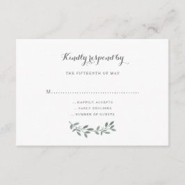 Elegant Eucalyptus Wedding Suite Response UAWG RSVP Karte