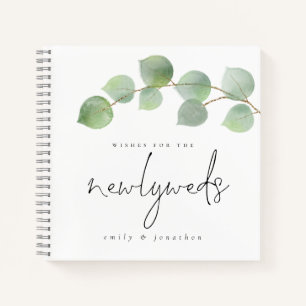 Elegant Eucalyptus wünscht sich für das Gästebuch Notizbuch