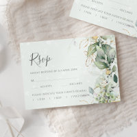 Elegant Eukalyptus Blätter Grüne Goldhochzeit