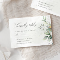 Elegant Eukalyptus Blätter Grüne Goldhochzeit