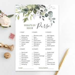 Elegant Eukalyptus Greenerity Brautparty Game