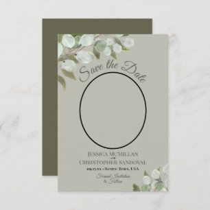 Elegant Eukalyptus Greenerity & Foto Sage Wedding Save The Date