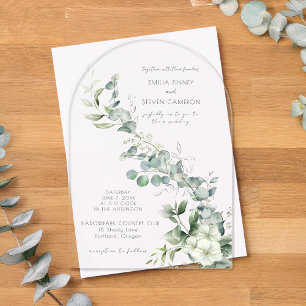Elegant Eukalyptus Greenery Acryleinladungen