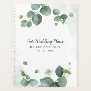 Elegant Eukalyptus Greenery Botanischer Hochzeitsp Planer