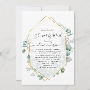 Elegant Eukalyptus Greenery Brautparty by Mail Einladung