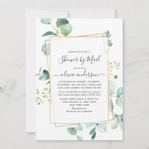 Elegant Eukalyptus Greenery Brautparty by Mail Einladung