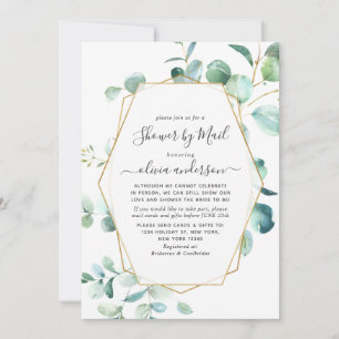 Elegant Eukalyptus Greenery Brautparty by Mail Einladung