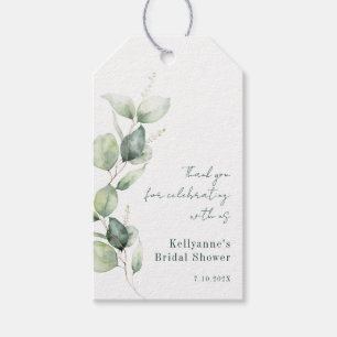 Elegant Eukalyptus Greenery Brautparty Geschenkanhänger