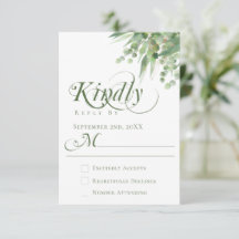 Elegant Eukalyptus Greenery Calligraphy Wedding