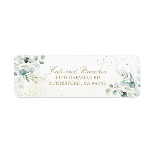 Elegant Eukalyptus Greenery Gold Wedding (Vorne)