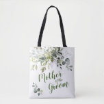 Elegant Eukalyptus Greenery Mutter des Bräutigams<br><div class="desc">Wasserfarbe Elfenbeinweiße Rosengrün "Mutter des Bräutigams" Drehbuch und individuelle Name auf der Rückseite, elegant und romantisch, große personalisierte Geschenke für die Mutter des Bräutigams. Für weitere Anpassungen klicken Sie bitte auf den Link "Weitere Anpassung" und verwenden Sie unser Design-Tool, um diese Vorlage zu ändern. Wenn Sie Hilfe oder passende Artikel...</div>