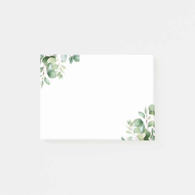 Elegant Eukalyptus Greenery Post-it Klebezettel (Vorderseite)
