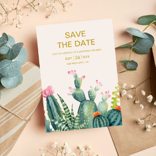 Elegant Eukalyptus Greenery Succulents Wedding Save The Date