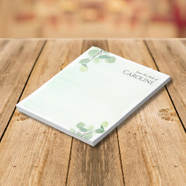 Elegant Eukalyptus Greenery Watercolor Notizblock