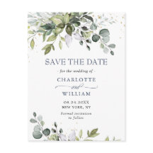 Elegant Eukalyptus Greenery Wedding Save the Date