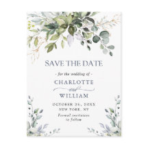 Elegant Eukalyptus Greenery Wedding Save the Date