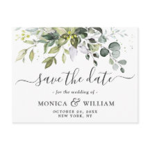 Elegant Eukalyptus Greenery Wedding Save the Date