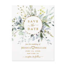 Elegant Eukalyptus Greenery Wedding Save the Date