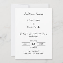 Elegant Evening Classic Wedding Invitation Einladung