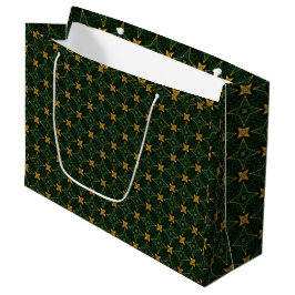 Elegant Evergreen Emerald Green und Gold Große Geschenktüte
