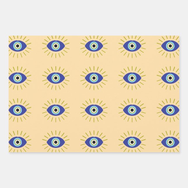 Elegant Evil Eye Geschenkpapier Set (Vorderseite)