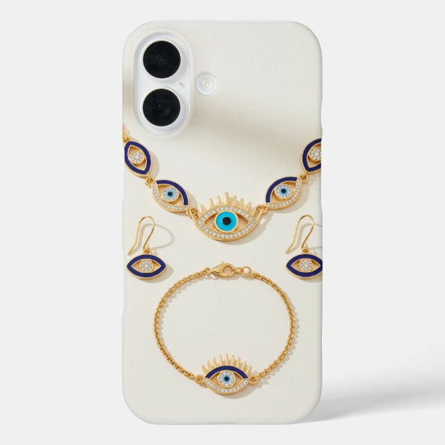 Elegant Evil Eye Jewelry Set Display Case-Mate iPhone Hülle (Rückseite)
