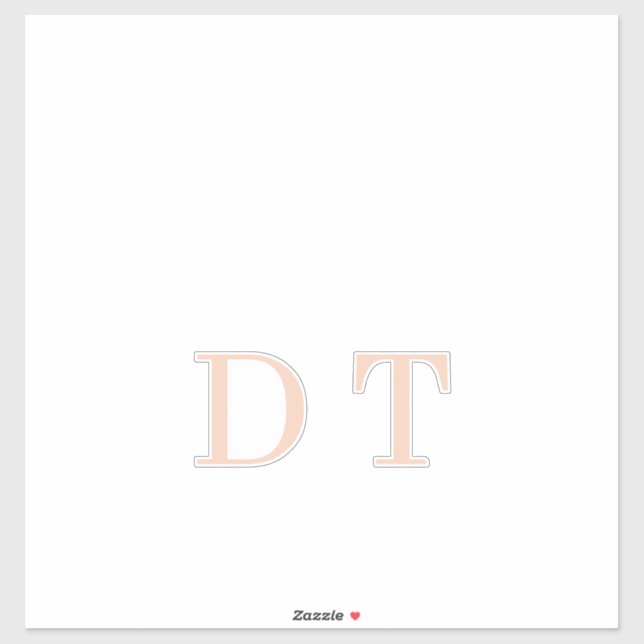Elegant Executive DT Monogramm Gold Präsident Aufkleber (Blatt)
