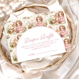 Elegant Fairy Baby Shower Diapper Raffle Begleitkarte