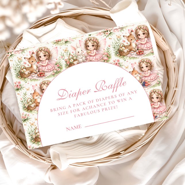 Elegant Fairy Baby Shower Diapper Raffle Begleitkarte (Von Creator hochgeladen)