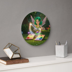 Elegant Fairy Polterabend Große Wanduhr