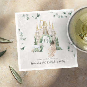 Elegant Fairy Tale Princess   Geburtstagspartei Serviette