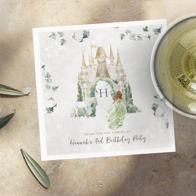 Elegant Fairy Tale Princess | Geburtstagspartei Serviette (Von Creator hochgeladen)