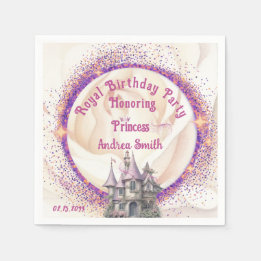 Elegant Fairy Tale Royal Princess Birthday Party Serviette
