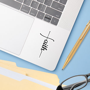 Elegant Faith Cross Aufkleber