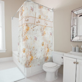 Elegant Faith Hope Love Watercolor Duschvorhang