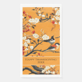 Elegant Fall Chinoiserie Paper Plate Serviette