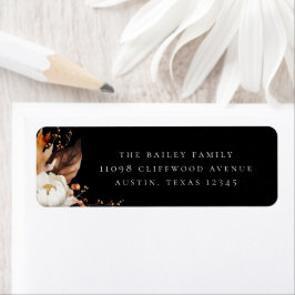Elegant Fall Floral Return Address