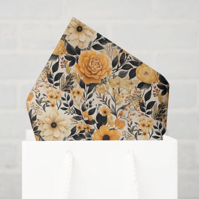 Elegant Fall Floral Seidenpapier (Geschenktüte)