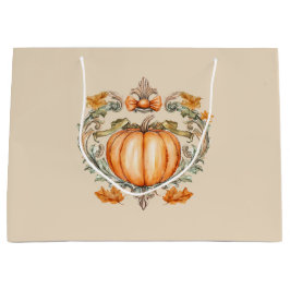 Elegant Fall Pumpkin Große Geschenktüte