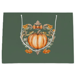 Elegant Fall Pumpkin Große Geschenktüte